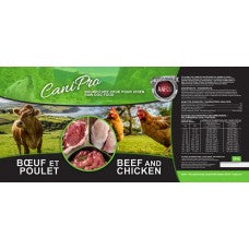 Canipro nourriture crue pour chiens Boeuf et Poulet 5 lb