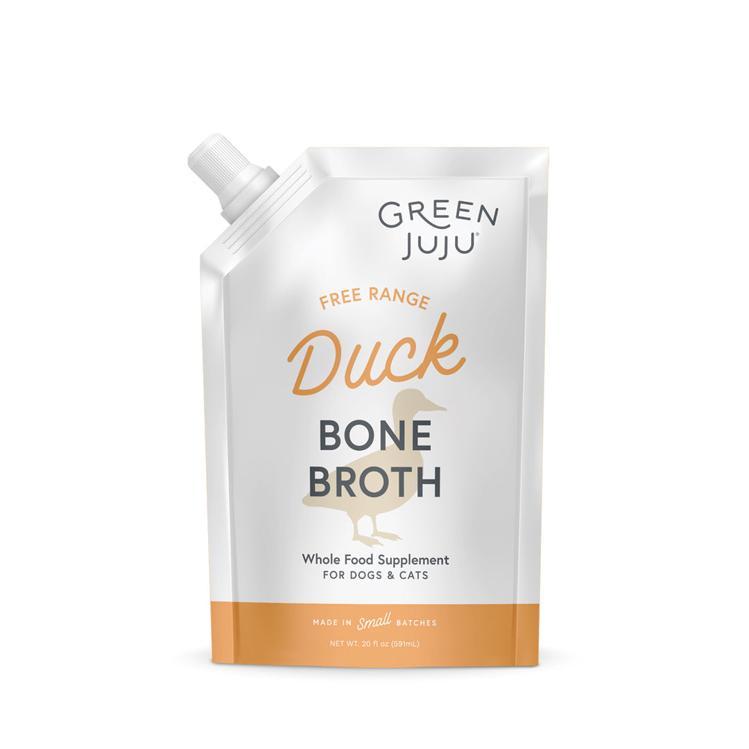 Green Juju bouillon d'os pour chats et chiens Canard 591 ml