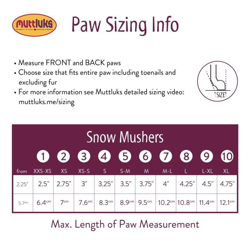 Muttluks bottes pour chiens Snow Mushers