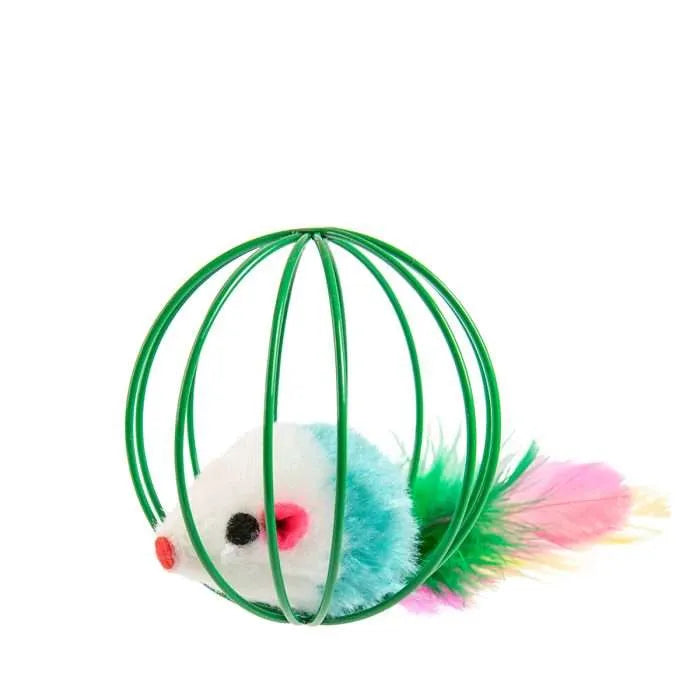 Interactive Cat jouet pour chat Souris dans une Cage