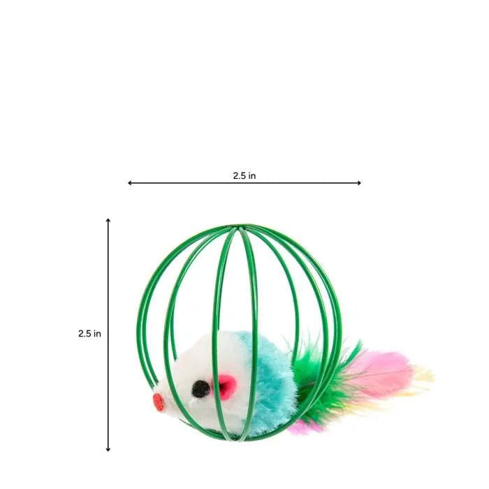Interactive Cat jouet pour chat Souris dans une Cage