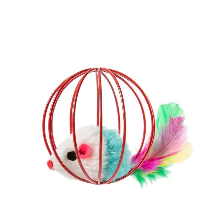 Interactive Cat jouet pour chat Souris dans une Cage