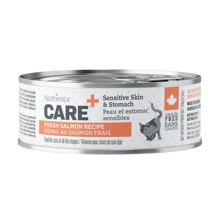 Nutrience Care nourriture humide pour chats, repas au saumon frais Peau et Estomac sensibles 156 g