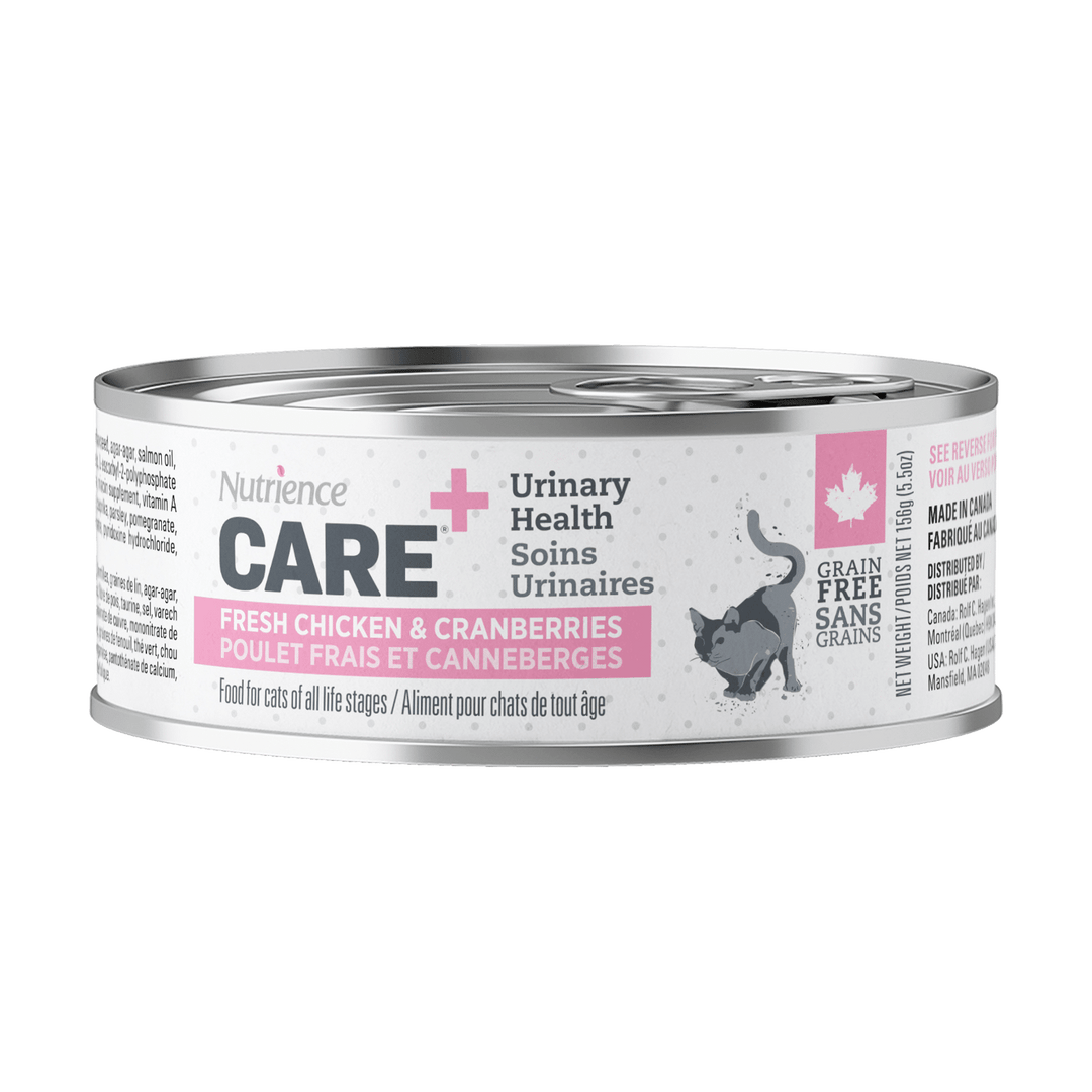 Nutrience Care nourriture humide pour chats, repas au poulet et canneberges Soins Urinaires 156 g