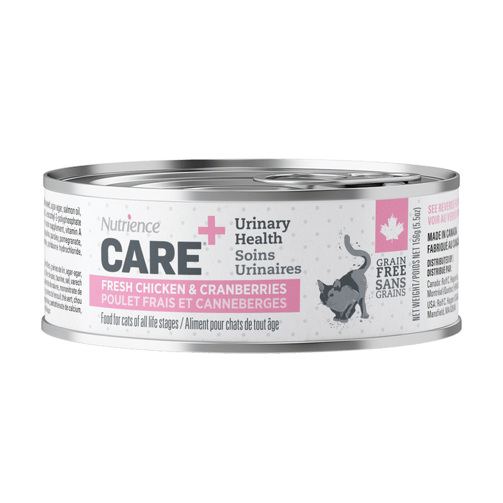 Nutrience Care nourriture humide pour chats, repas au poulet et canneberges Soins Urinaires 156 g