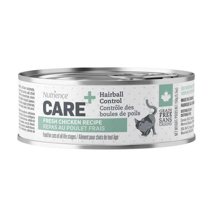 Nutrience Care nourriture humide pour chats, repas au poulet Contrôle des boules de poils 156 g