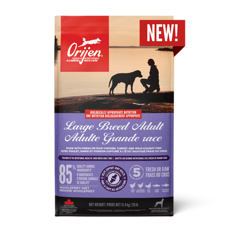 Orijen nourriture sèche pour chiens de grande race Poulet et Dinde 11.4 kg                      ** NOURRITURE SÈCHE NON VENDUE EN LIGNE **