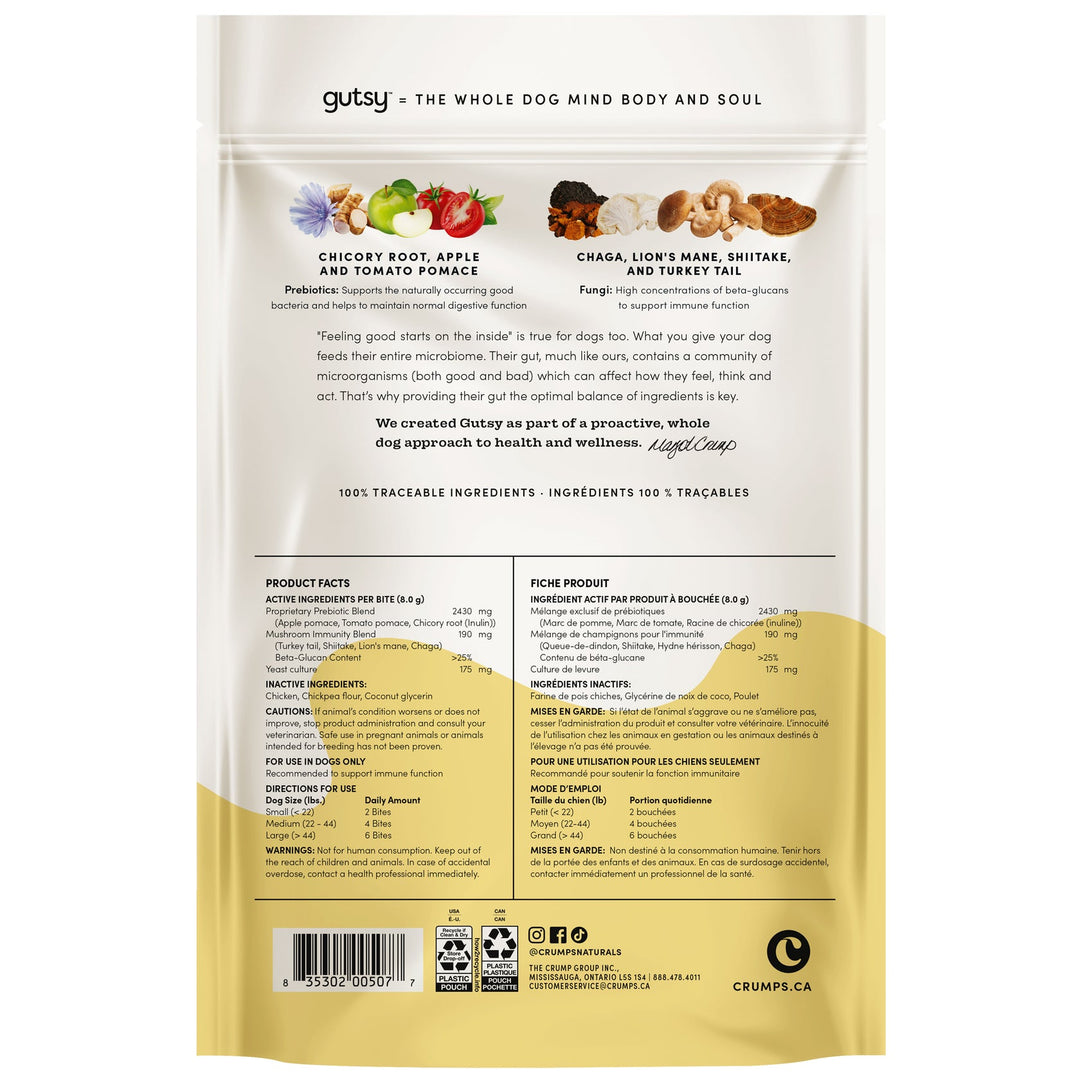 Crumps' Naturals gâteries pour chiens Gutsy Bouchées immunitaires 284 g