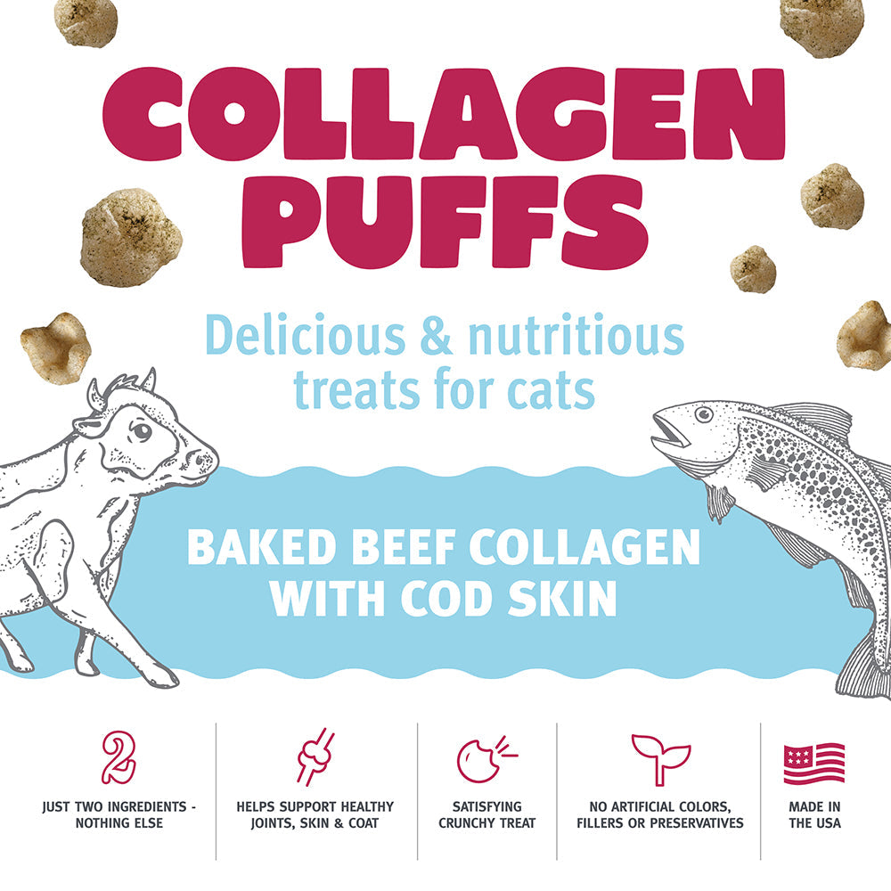 Icelandic+ gâteries soufflées de collagène avec peau de morue pour chats Collagen Puffs 14g