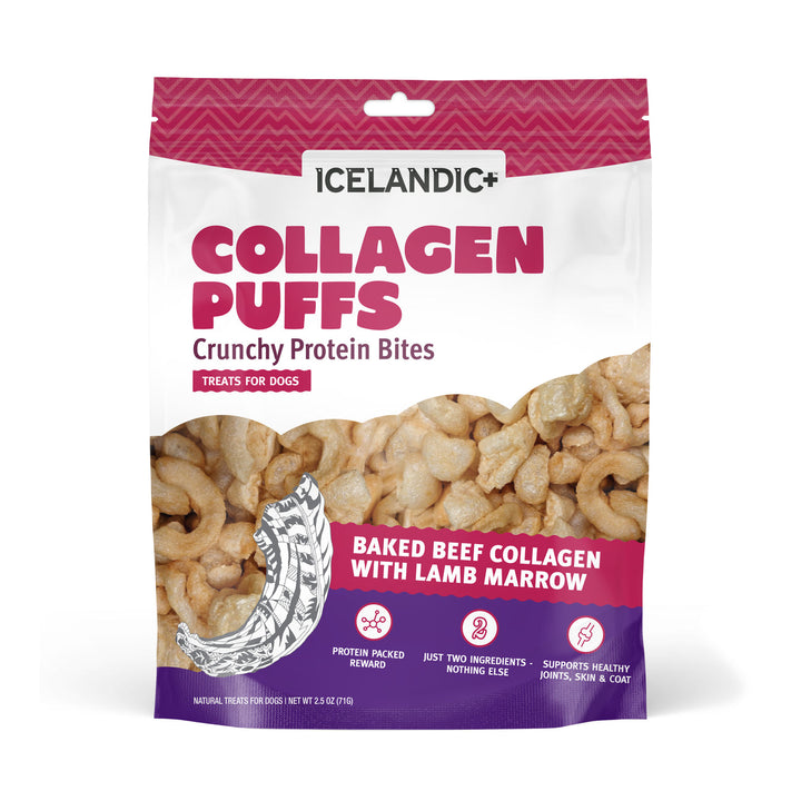 Icelandic+ gâteries soufflées au collagène avec moelle d'agneau Collagen Puffs 71g