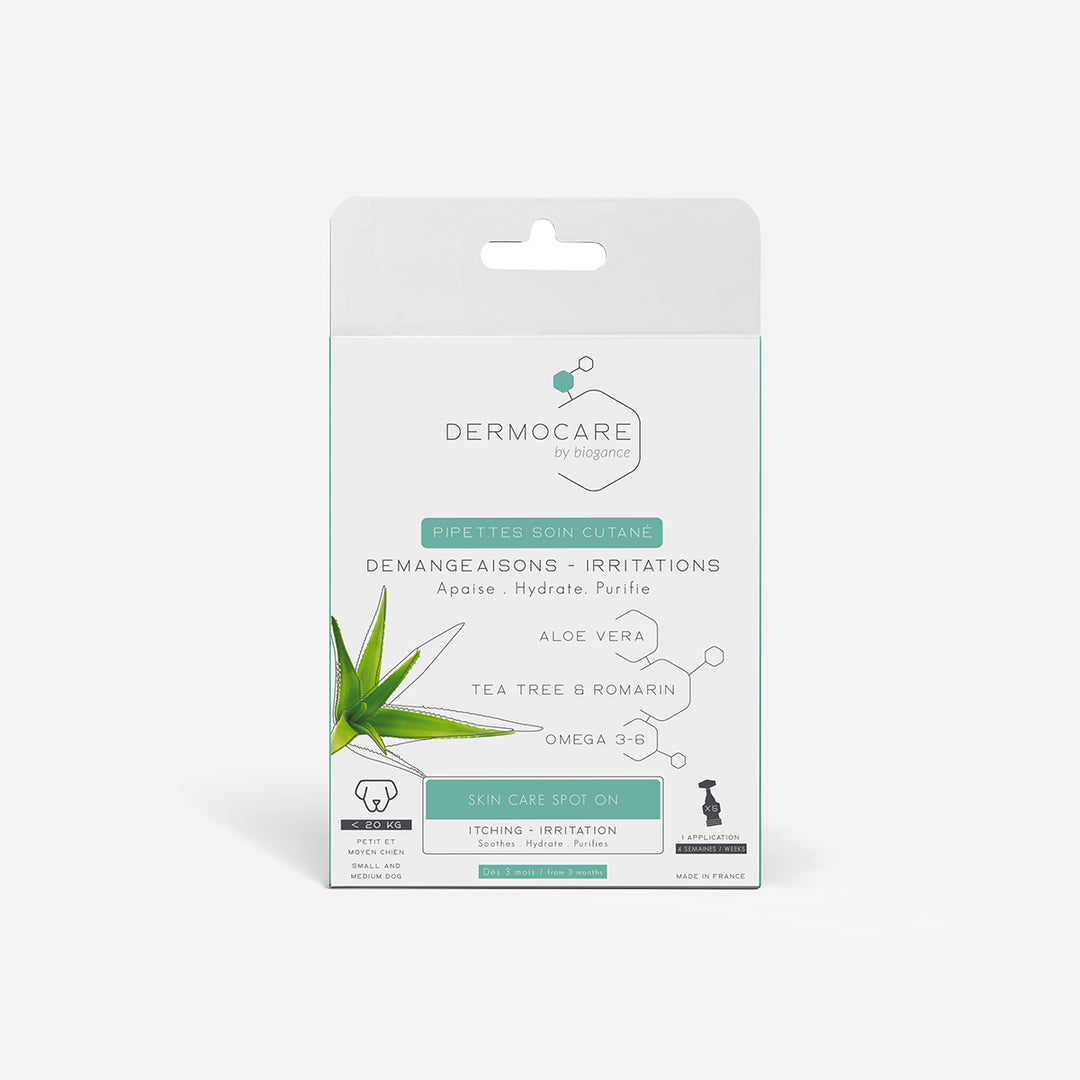 Biogance pipettes soin cutané pour petits chiens Dermocare+ 5 ml