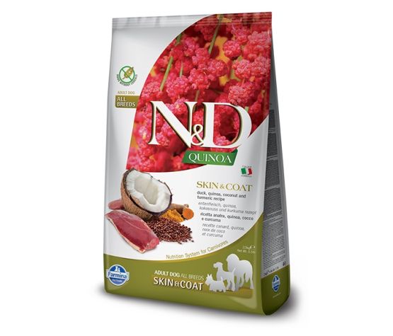 Farmina N&D Quinoa nourriture sèche pour chiens Skin & Coat Canard 7 kg                        ** NOURRITURE SÈCHE NON VENDUE EN LIGNE **