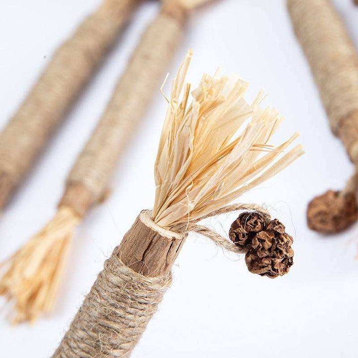 Pwel jouet pour chats Bois de matatabi et franges