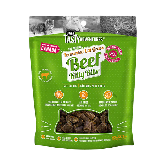 Jay's Tasty Adventures gâterie pour chats Kitty Bits Boeuf 60g