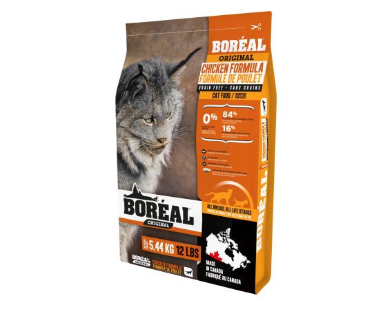 Boréal Original nourriture sèche pour chats Poulet sans grains 5.44kg                ** Nourriture sèche disponible seulement en boutique physique**