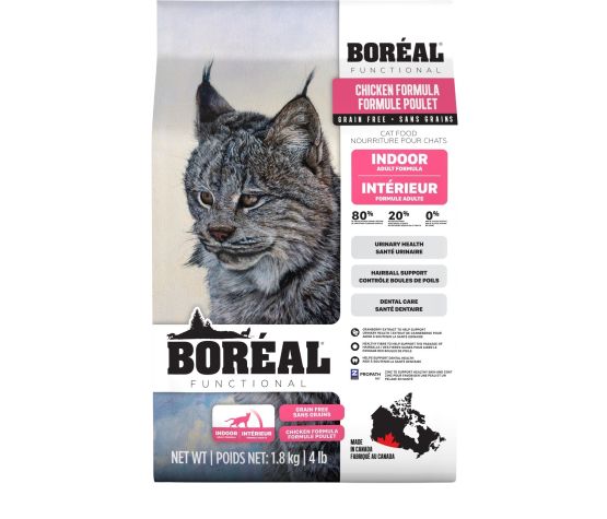 Boreal Functional Indoor Cat Dry Food Grain-Free Chicken                 ** LOCAL DELIVERY OR IN-STORE PICKUP ONLY **