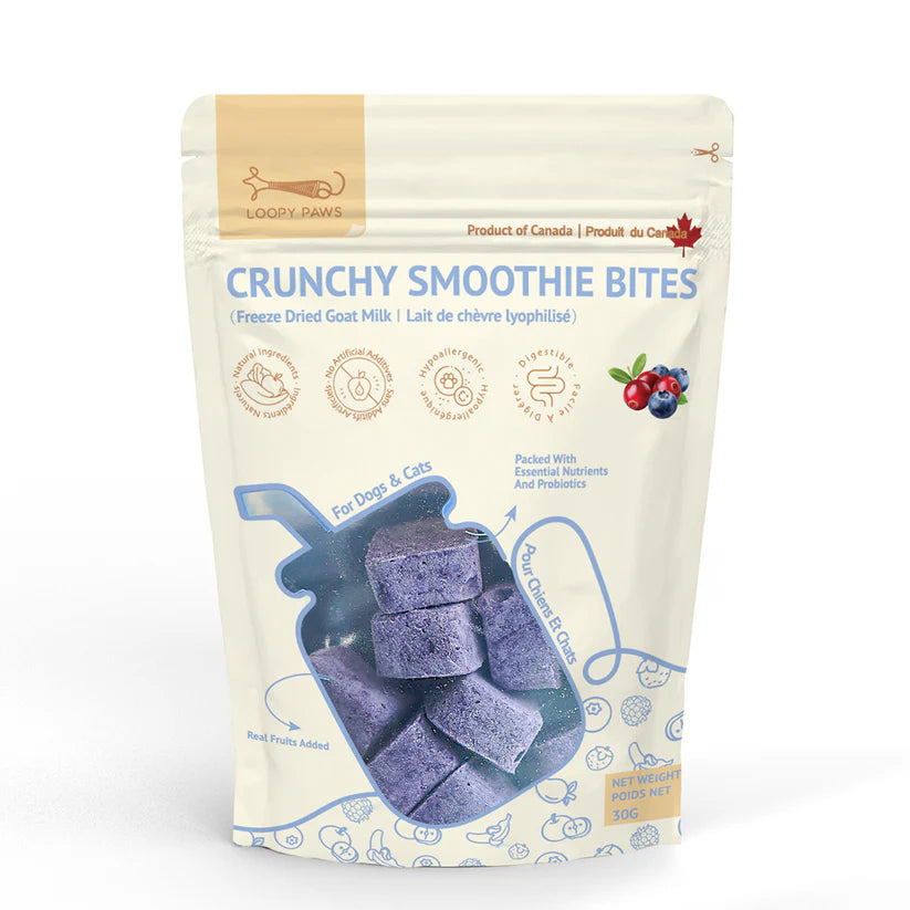Loopy Paws bouchées croquantes lyophilisées Smoothie baies 30g