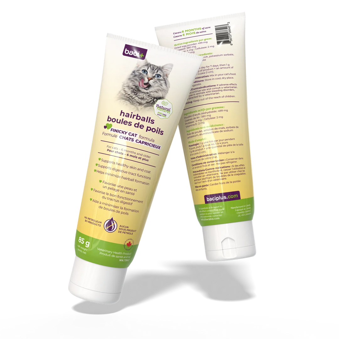 Baci+ traitement des boules de poils pour chats capricieux 85g