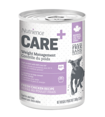 Nutrience Care nourriture humide pour chiens Contrôle de poids au poulet 369g