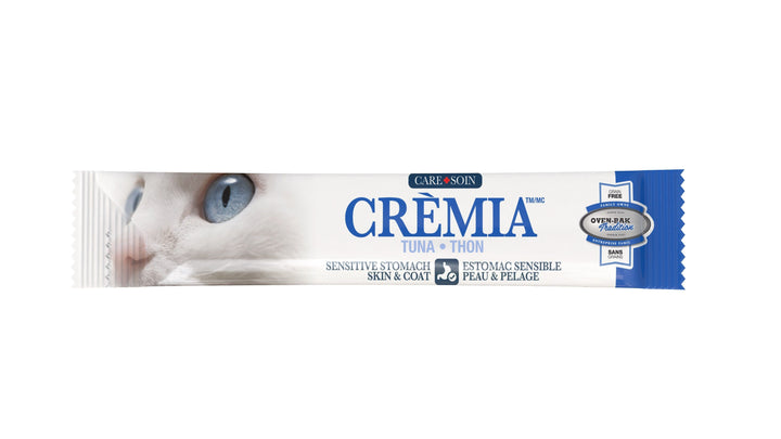 Oven-Baked Tradition gâterie crémeuse pour chats Crèmia Thon - Peau et estomac 12x15g