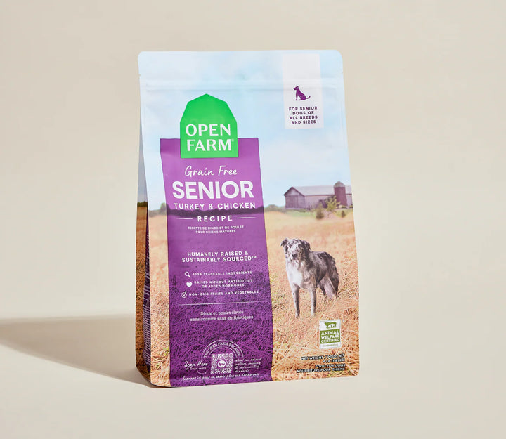 Open Farm nourriture sèche pour chiens âgés Senior Dinde et Poulet
