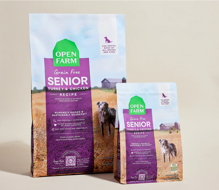 Open Farm nourriture sèche pour chiens âgés Senior Dinde et Poulet