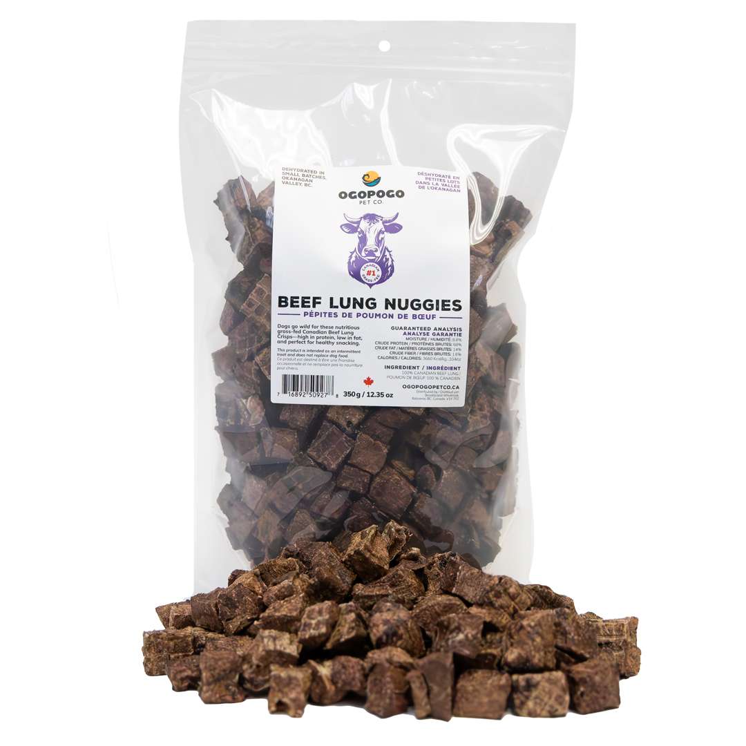 Ogopogo Pet Co. pépites de poumon de boeuf Nuggies