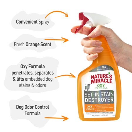 Nature's Miracle destructeur de taches et d'odeurs Formule pour chiens Oxy 946 ml