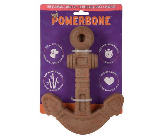 Powerbone jouet à mâcher en nylon et bambou Ancre de bateau