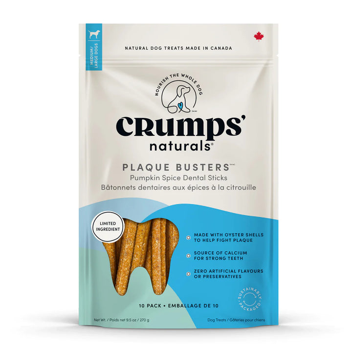 Crumps' Naturals gâterie dentaire Plaque Busters aux épices à la citrouille 270g