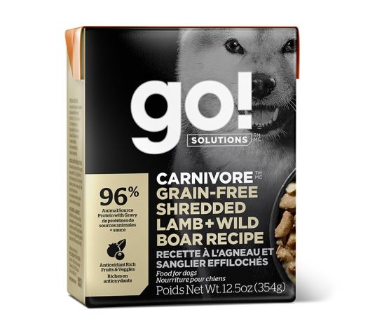 Go! Solutions Carnivore nourriture humide pour chiens Agneau et Sanglier 354g