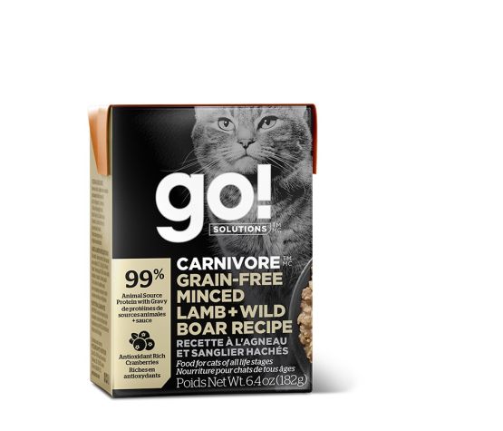 Go! Solutions Carnivore nourriture humide pour chats Sanglier et Agneau