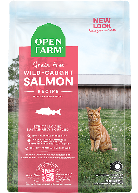 Open Farm nourriture sèche pour chats Saumon sans grains                ** NOURRITURE SÈCHE NON VENDUE EN LIGNE **