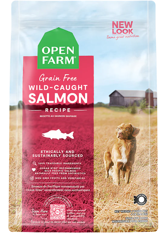 Open Farm nourriture sèche pour chiens Saumon sans grains                  ** Nourriture sèche disponible seulement en boutique physique**
