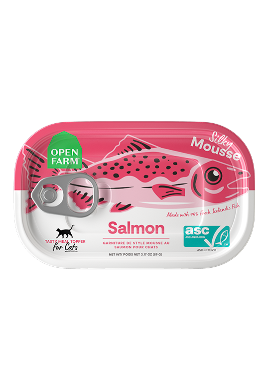 Open Farm garniture mousse pour chats Saumon 89g