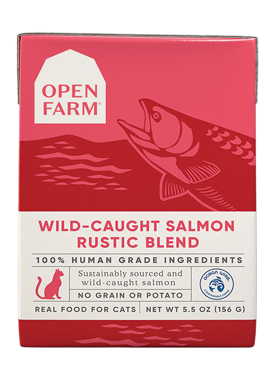 Open Farm conserve pour chats mélange rustique au saumon 156g