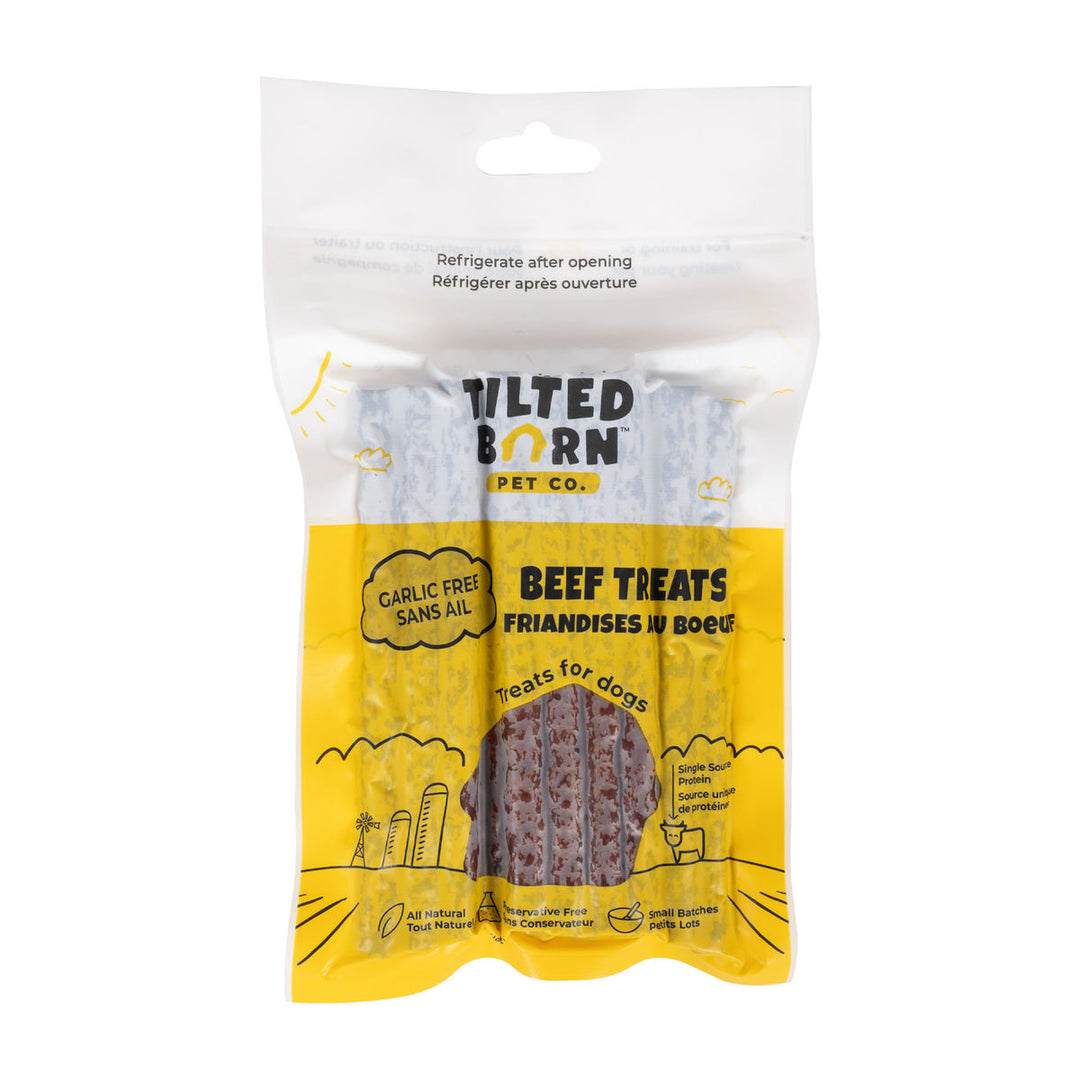 Tilted Barn gâteries en bâtonnets pour chiens Boeuf sans ail 100g