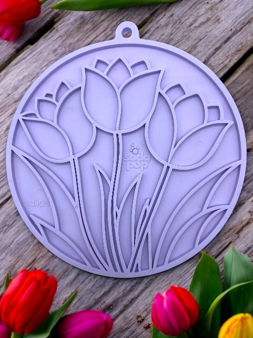 SodaPup tapis de léchage à ventouses Tulips