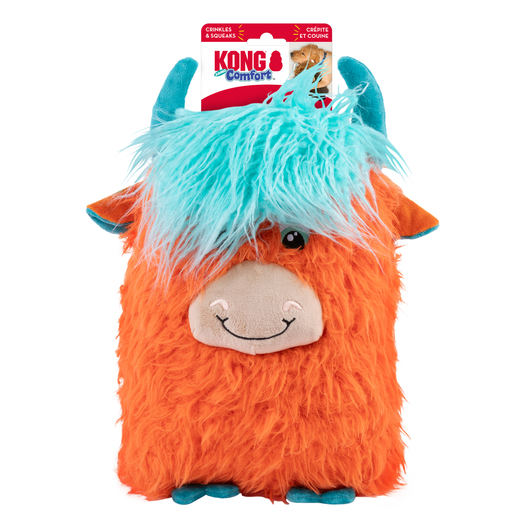 Kong peluche pour chiens Comfort Jumbo Vache Highland
