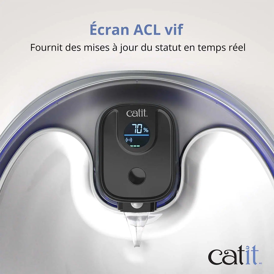 Catit fontaine en acier inoxydable avec clarificateur UVC pour chats Pixi 5L