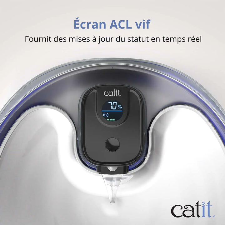 Catit fontaine en acier inoxydable avec clarificateur UVC pour chats Pixi 5L