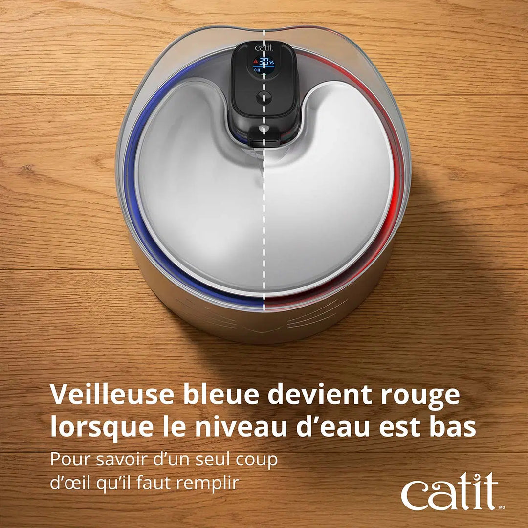 Catit fontaine en acier inoxydable avec clarificateur UVC pour chats Pixi 5L