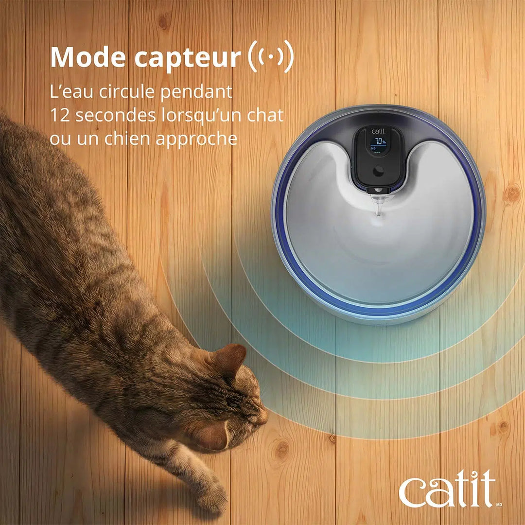 Catit fontaine en acier inoxydable avec clarificateur UVC pour chats Pixi 5L