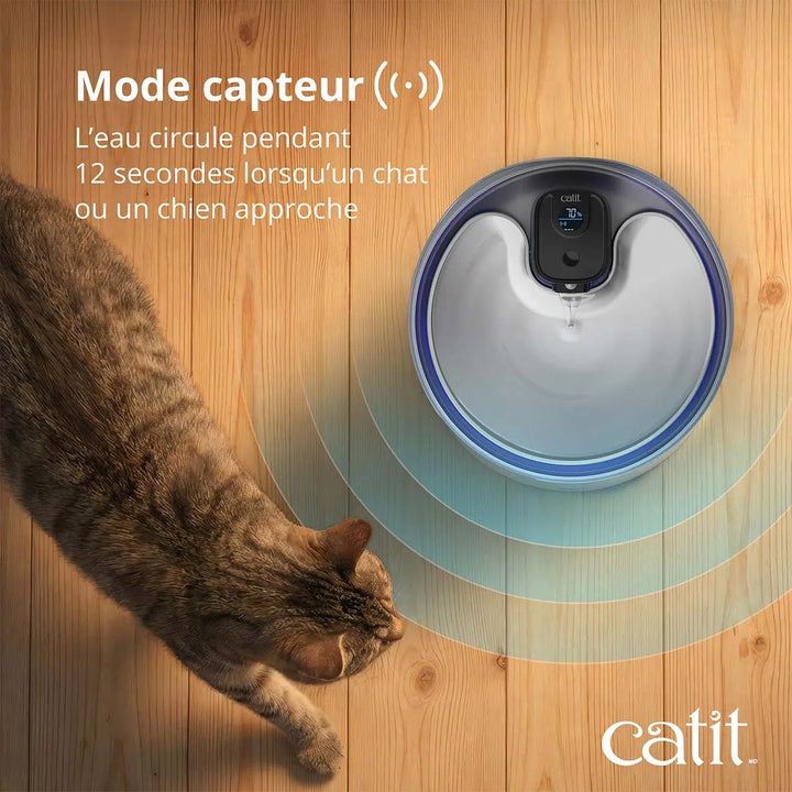 Catit fontaine en acier inoxydable avec clarificateur UVC pour chats Pixi 5L