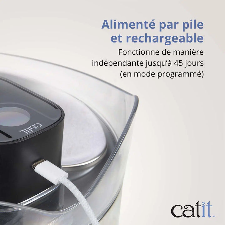Catit fontaine en acier inoxydable avec clarificateur UVC pour chats Pixi 5L