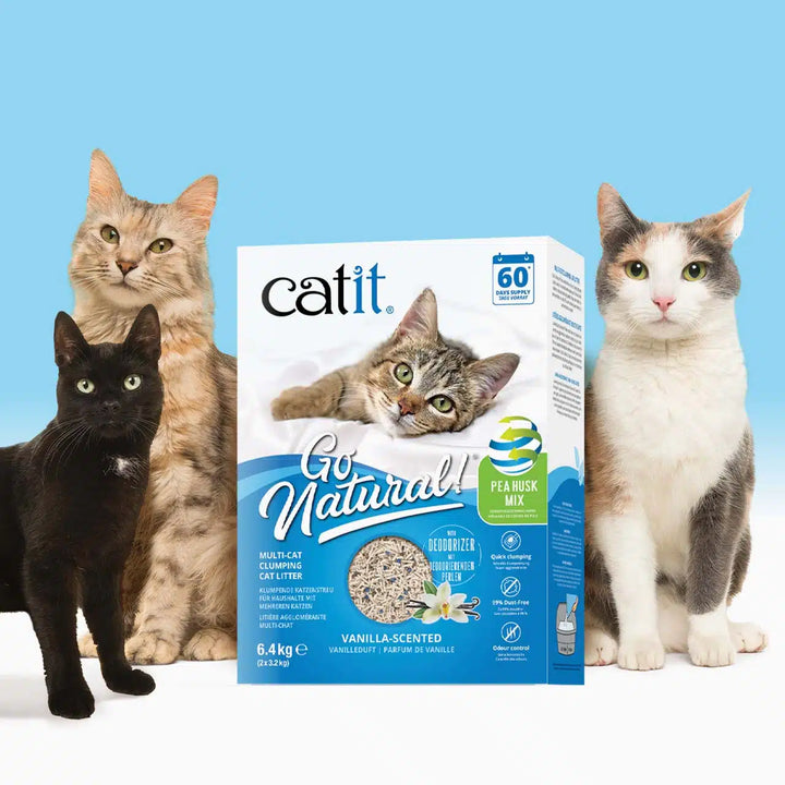 Catit litière en cosses de pois pour chats Go Naturals Multi-chats 6.4 kg