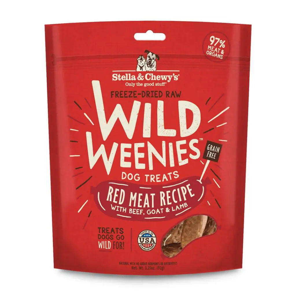 Stella & Chewy's gâterie lyophilisée Wild Weenies recette Viande rouge 92g