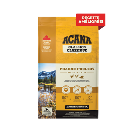 Acana Classics nourriture sèche pour chiens Prairie Poultry 11.4 kg    *** Livraison locale seulement ***