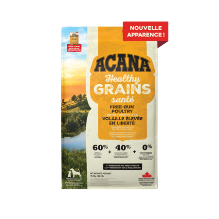 Acana Healthy Grains nourriture sèche pour chiens Volaille 10.2 kg    *** Livraison locale seulement ***