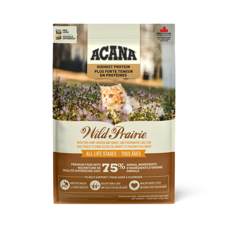 Acana Highest Protein nourriture sèche pour chats Wild Prairie sans grains    *** Livraison locale seulement ***